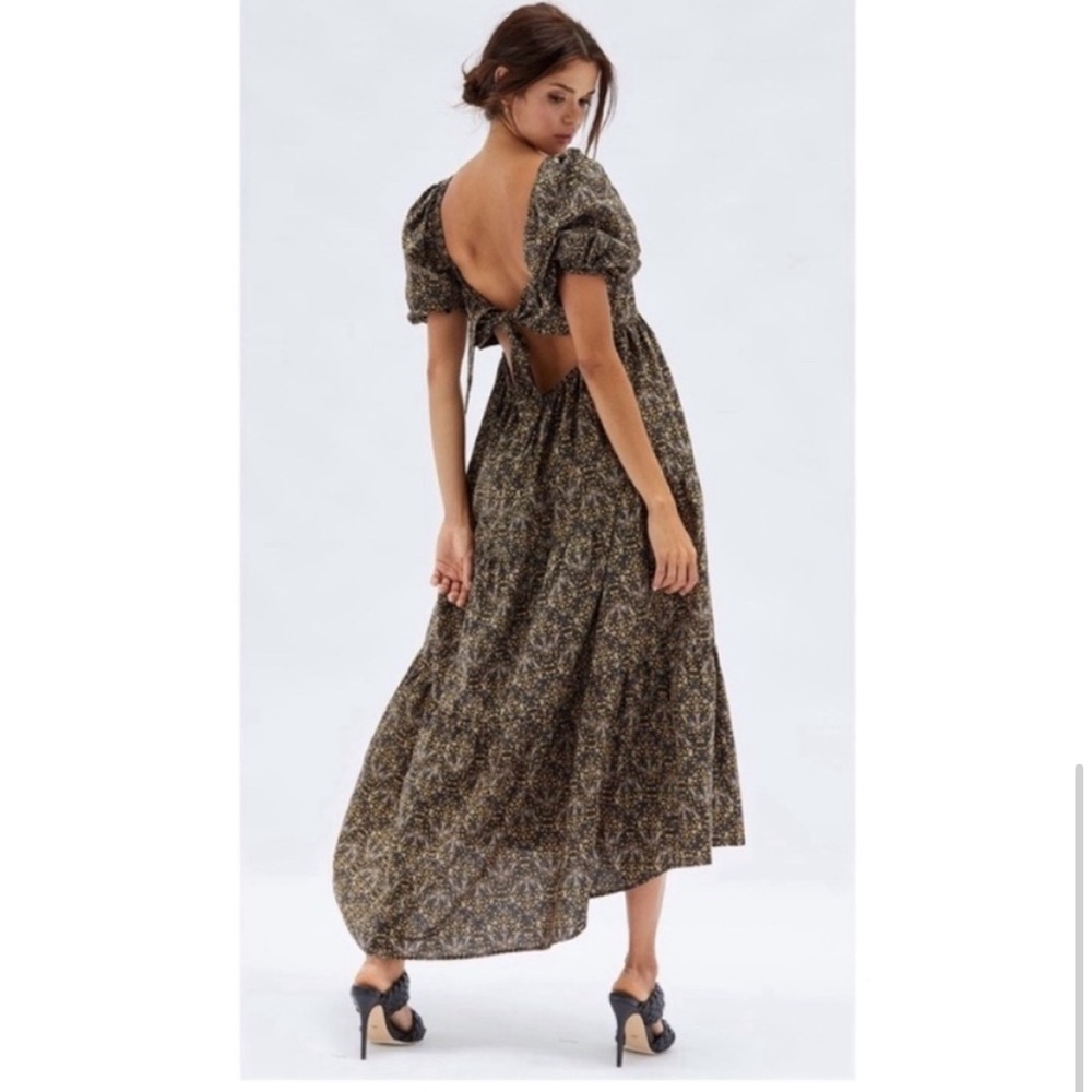 Minkpink Yasamin Tiered Midi Dress Size Small